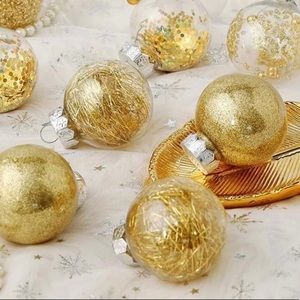 30ct Christmas Ball Gold ornaments set “ NWT “60mm / 2.36”